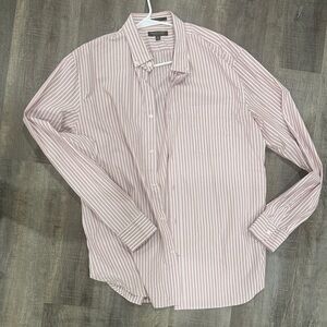 Banana Republic Pink Striped Casual Shirt